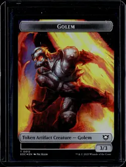Golem 12 / Copy 1 - Foil - Token - EOE - NM - MTG Magic the Gathering - Image 1