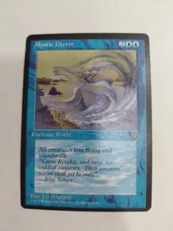 MTG Mystic Decree LP/NM Homelands HML Reserved List Magic Gathering card - Image 1