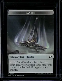 Human Soldier 2 / Lander 4 - Foil - Token - EOE - NM - MTG Magic the Gathering - Image 2