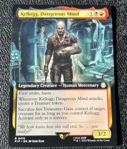 Kellogg, Dangerous Mind (Extended Art) Universes Beyond Fallout MTG MINT - Image 1
