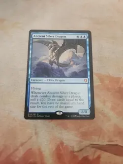 Ancient Silver Dragon Foil Commander Legends Battle For Baldur's Gate MTG LP - Image 1