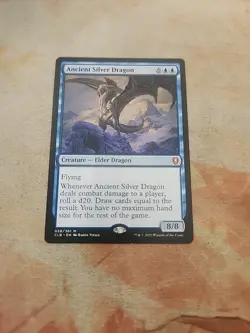 Ancient Silver Dragon Commander Legends Battle For Baldur's Gate MTG NM - Image 1