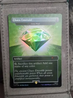 Chaos Emerald (Lotus Petal) Green 7031 Sonic MTG Secret Lair NM - Image 1