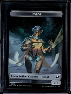 Robot 10 / Lander 4 - Foil - Token - EOE - NM - MTG Magic the Gathering - Image 1