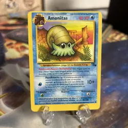 Omanyte German Pokemon Fossil #52 1999 Miss Cut Error ￼ - Image 1