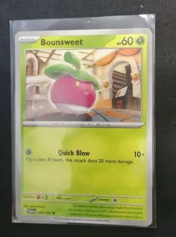 Bounsweet 008/182 Pokemon TCG Card PAR PARADOX RIFT Near Mint NM - Image 1