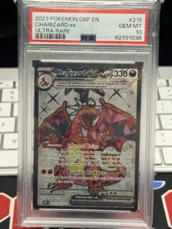 Pokemon 2023 Charizard ex 215/197 Full Art UR Obsidian Flames GEM MINT PSA 10 - Image 1