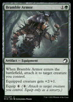 Bramble Armor 171/277 Innistrad Midnight Hunt MTG Magic the Gathering card - Image 1