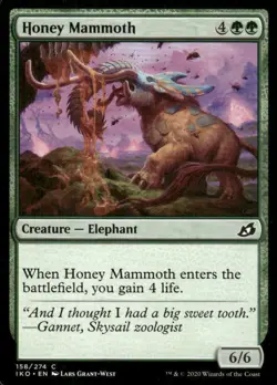 Honey Mammoth 158/274 Ikoria MTG Magic the Gathering card - Image 1