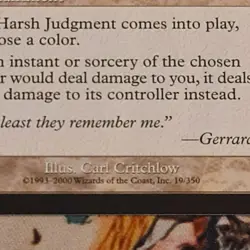 Harsh Judgment Invasion Nm Magic the Gathering Mtg Card Karte 2000 OG - Image 2