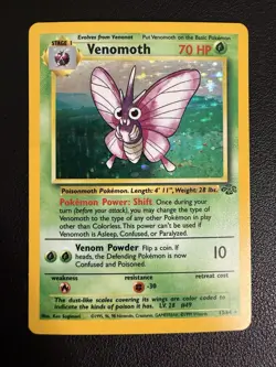 Pokemon TCG Venomoth Holo Rare Card 13/64 Jungle - Image 3