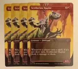 4x Scytheclaw Raptor (BORDERLESS) - Playset - Lost Caverns of Ixalan - MAGIC MTG - Image 1