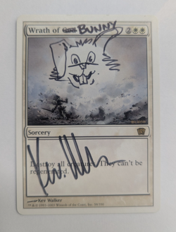 Magic Mtg 8th Edition Wrath of God near mint altered by artist Kev Walker - Image 1