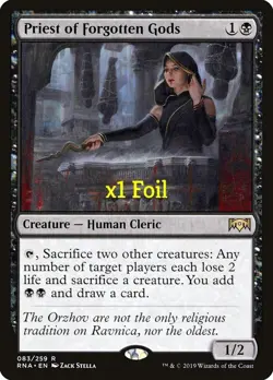 MTG Foil Ravnica Allegiance RNA Priest of Forgotten Gods MINT - Image 1