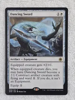 MTG Dancing Sword Adventures in the Forgotten Realms #8 Card Rare NM - Image 1