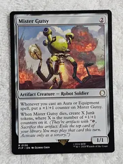 MTG Mister Gutsy #136 Universes Beyond: Fallout Magic Card Rare NM - Image 1