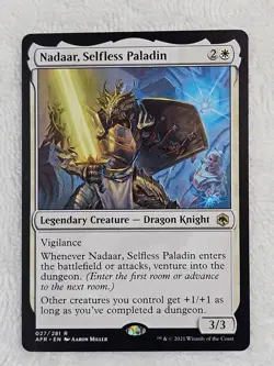 MTG Nadaar, Selfless Paladin Adventures in the Forgotten Realms #27 Rare NM - Image 1