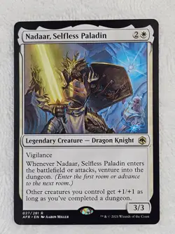 MTG Nadaar, Selfless Paladin Adventures in the Forgotten Realms #27 Rare NM - Image 2