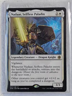 MTG Nadaar, Selfless Paladin Adventures in the Forgotten Realms #27 Rare NM - Image 5