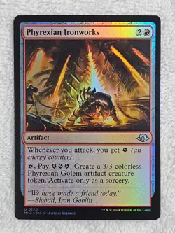 MTG Phyrexian Ironworks FOIL Modern Horizons 3 (MH3) #130 Magic Card U NM - Image 1