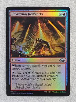 MTG Phyrexian Ironworks FOIL Modern Horizons 3 (MH3) #130 Magic Card U NM - Image 2