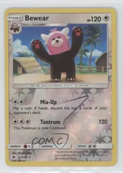 Bewear Reverse Foil Pokemon Sun & Moon Burning Shadows #111 2o7 - Image 1