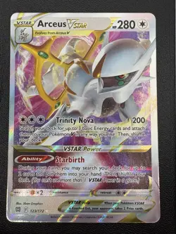 Arceus Vstar 123/172 Brilliant Stars Full Art Ultra Rare Holo Card Pokemon NM - Image 1