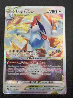 Lugia Vstar 139/195 Silver Tempest Ultra Rare Holo Card Pokemon TCG NM - Image 1