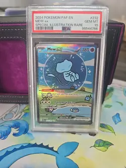 Pokemon TCG Mew EX Bubble Mew Sir Alt Art Paldean Fates Card 232/091 PSA 10 - Image 1