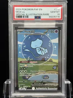 Pokemon TCG Mew EX Bubble Mew Sir Alt Art Paldean Fates Card 232/091 PSA 10 - Image 1