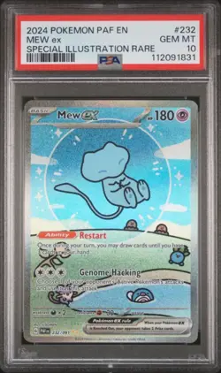 Pokemon TCG Mew EX Bubble Mew Sir Alt Art Paldean Fates Card 232/091 PSA 10 - Image 1
