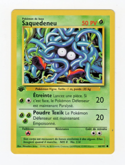 Pokemon Card - Tangela Saquedeneu 1st Edition French Base Set 66/102 Common - Image 1