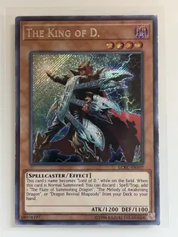 Yu-Gi-Oh! TCG the King of D. 1st Edition Secret Rare Card LCKC-EN107 - Image 1