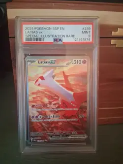 Pokemon TCG Surging Sparks Latias EX #76/191 Ultra Rare Holo Card PSA 9 - Image 1