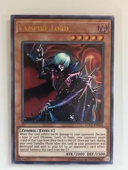 Yu-Gi-Oh Vampire Lord Ultra Rare Card LCKC-EN024 - Image 1