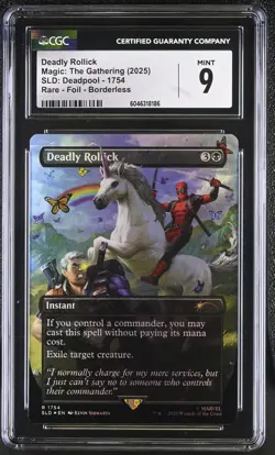 DEADLY ROLLICK Secret Lair Foil Marvel's Deadpool CGC 9 MTG [Nostalgium] - Image 1