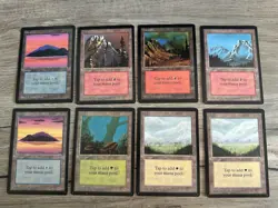 MTG Magic The Gathering Beta Land Set Complete (B) - Image 1