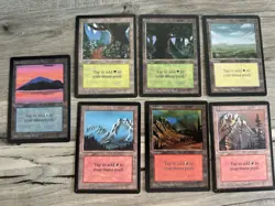 MTG Magic The Gathering Beta Land Set Complete (A) - Image 2
