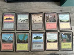 1993 MTG Magic The Gathering Alpha Land Set Complete (D) - Image 1