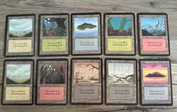 1993 MTG Magic The Gathering Alpha Land Set Complete (C) - Image 1