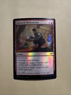 MTG Untimely Malfunction DSK 0161 U NM FOIL Uncommon - Image 1