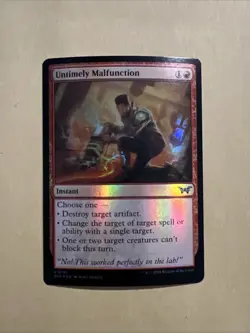MTG Untimely Malfunction DSK 0161 U NM FOIL Uncommon - Image 2