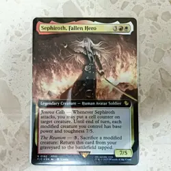 Mtg Ff Fic 182 Fallen Hero Sephiroth Expansion Art Foil 1 Piece - Image 1