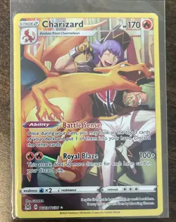2022 Pokemon Sword Shield Lost Origin Charizard TG03/TG30 Full Art Holo Rare - Image 1