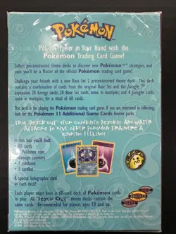 Wizards of the Coast 1999 Pokemon Psych Out Theme Deck Factory Sealed - Image 2