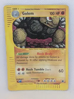 Golem 014/165 Expedition Base Set Holo Rare Pokemon TCG Nintendo e-reader HP - Image 1