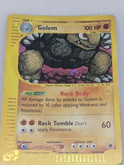 Golem 014/165 Expedition Base Set Holo Rare Pokemon TCG Nintendo e-reader HP - Image 3