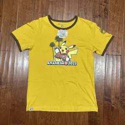 2025 Pokemon World Championships Pikachu Yellow Large Shirt Exclusive merch - Image 1