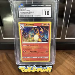 Pokemon Vivid Voltage Charizard Cracked Ice Holo 025/185 CGC 10 GEM MINT - Image 1