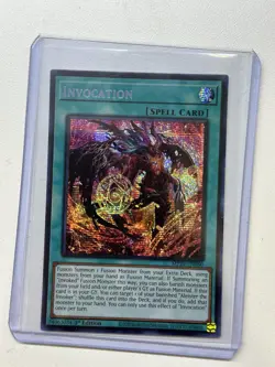 MP24-EN060 Invocation Alt Art Prismatic Secret Rare 1st Ed YuGiOh - Image 1